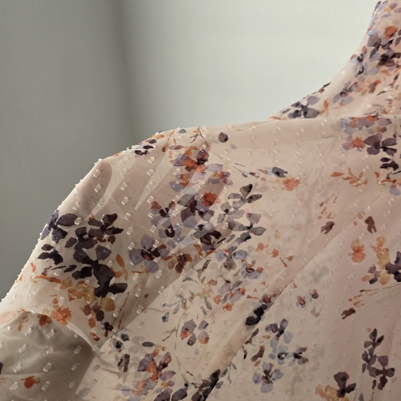 DKNY Pink Floral Wrap Dress 8 - Picture 12 of 15